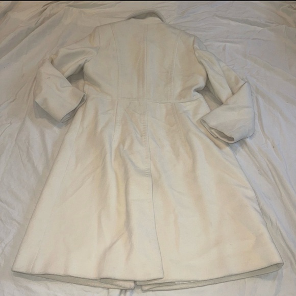 Anne Klein Women's Ivory Coat Size 10 Winter Outerwear Classic With Pockets - Picture 10 of 11
